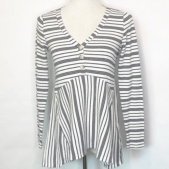 Maeve Anthropologie Eliza Henley Waffle Top - Picture 2 of 9
